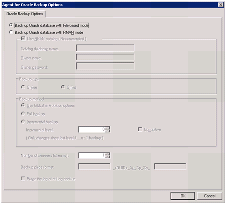 Бэкап Oracle в File-based mode