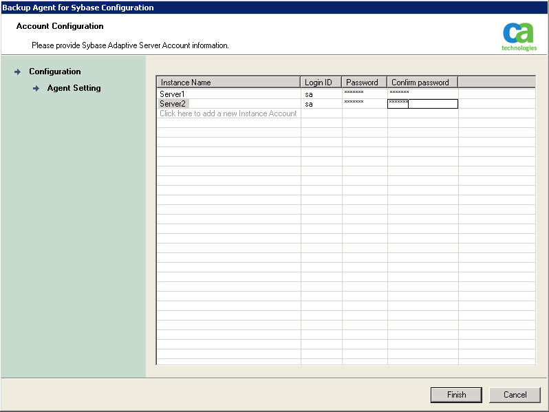 Arcserve Backup настройка резервного копирования нескольких инстансов Sybase SQL