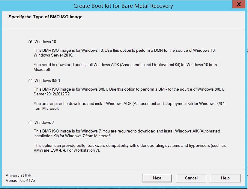 восстановление bare metal restore