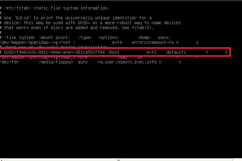 Нахождение несуществующего диска в сервере Ubuntu